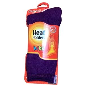 Child Heat Holders Original Socks Super Warm, Purple NEW Fits Sizes 3-6.5